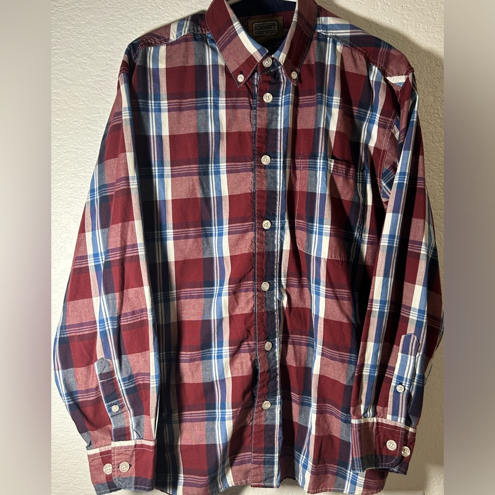 CE Schmidt Workwear L Men’s Button Down Plaid Shirt